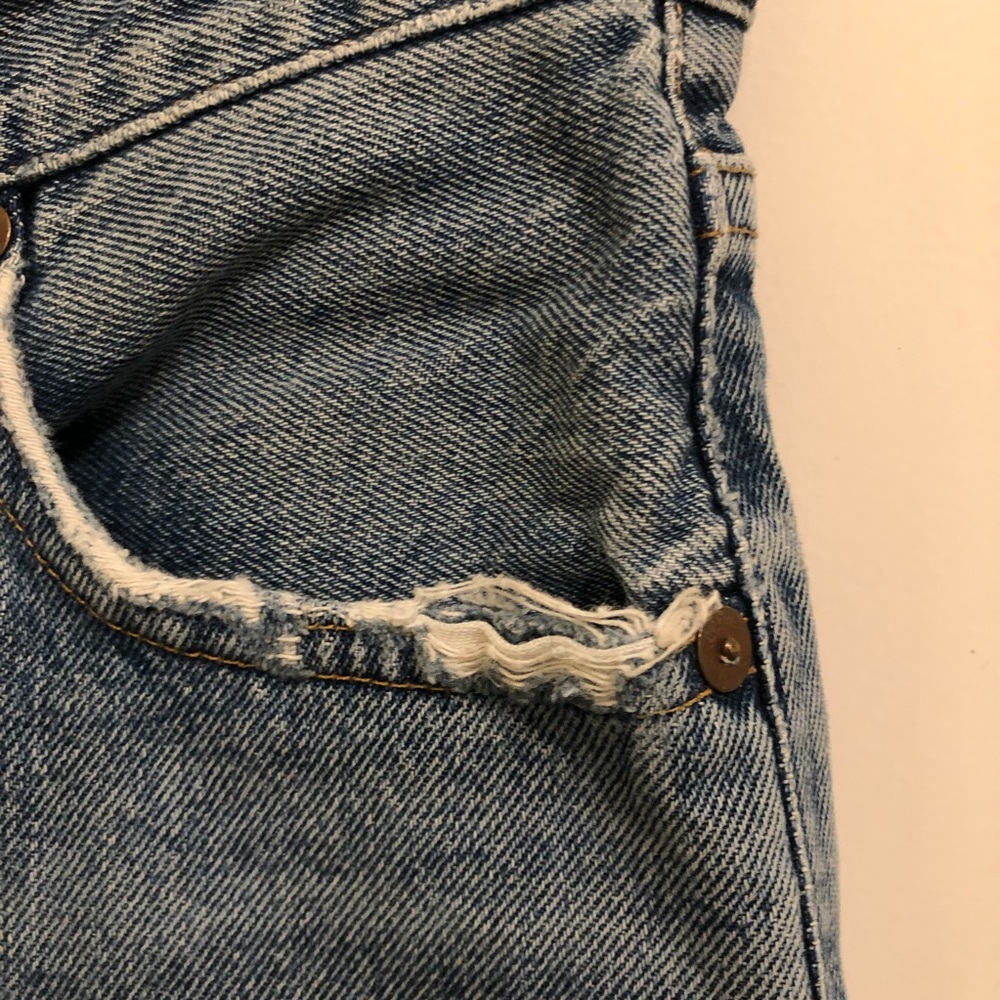 AGOLDE Feel Good High Rise Classic Jean Blue 24 Distressed Button Fly High waist - Picture 4 of 16